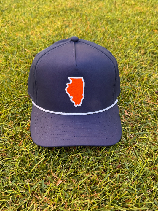 The Orange & Blue State Line Hat - Navy