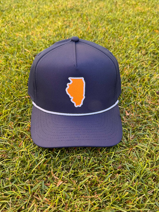 The Orange & Blue State Line Hat - Navy
