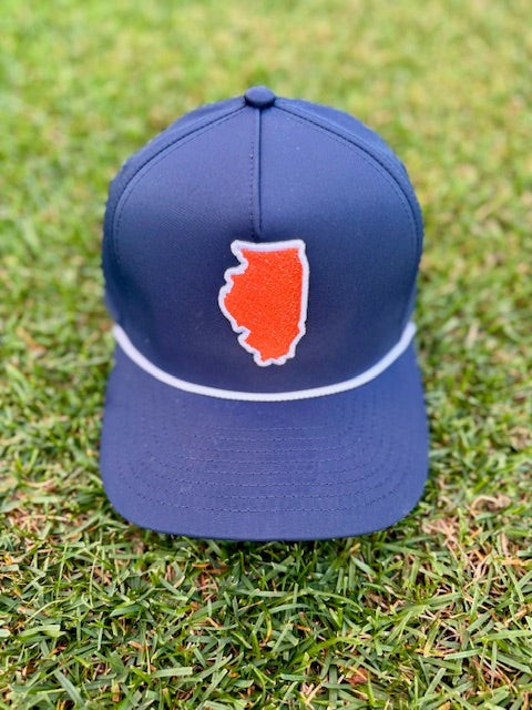 The Orange & Blue State Line Hat - Navy