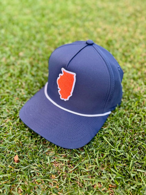 The Orange & Blue State Line Hat - Navy