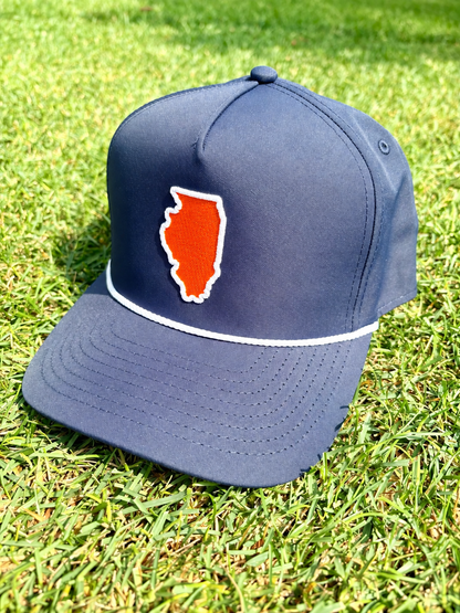 The Orange & Blue State Line Hat - Navy
