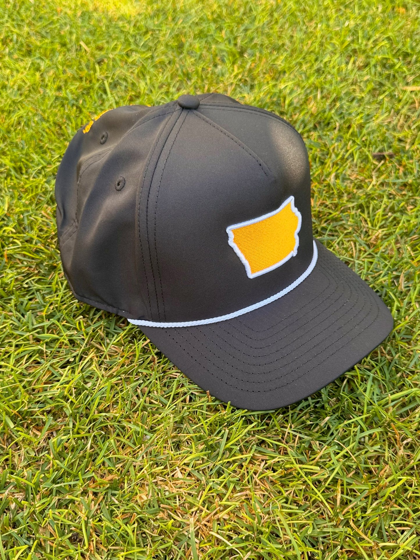 The Black & Gold State Line Hat - Black