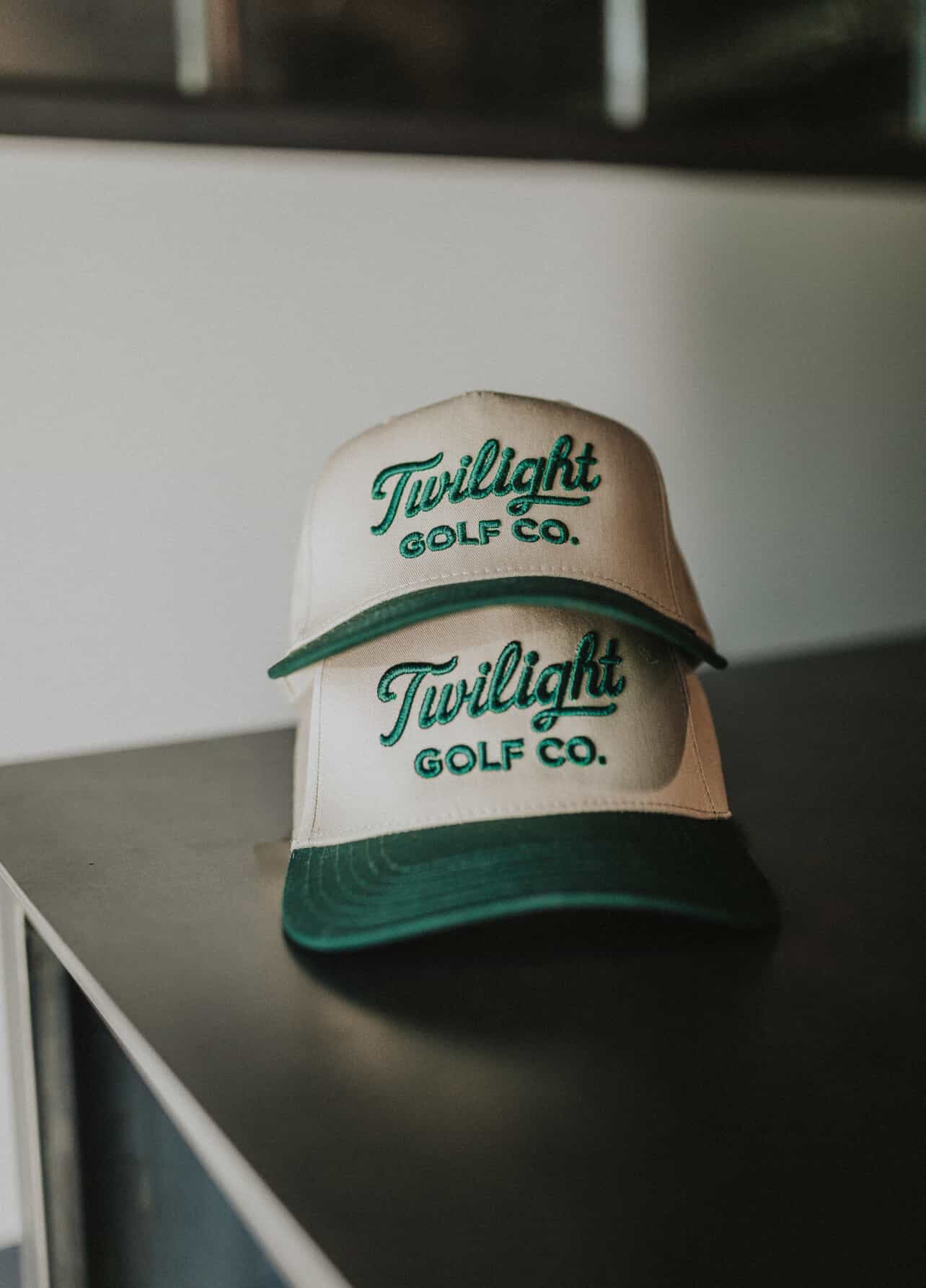 Twilight Golf Script Two Tone - Green/Cream