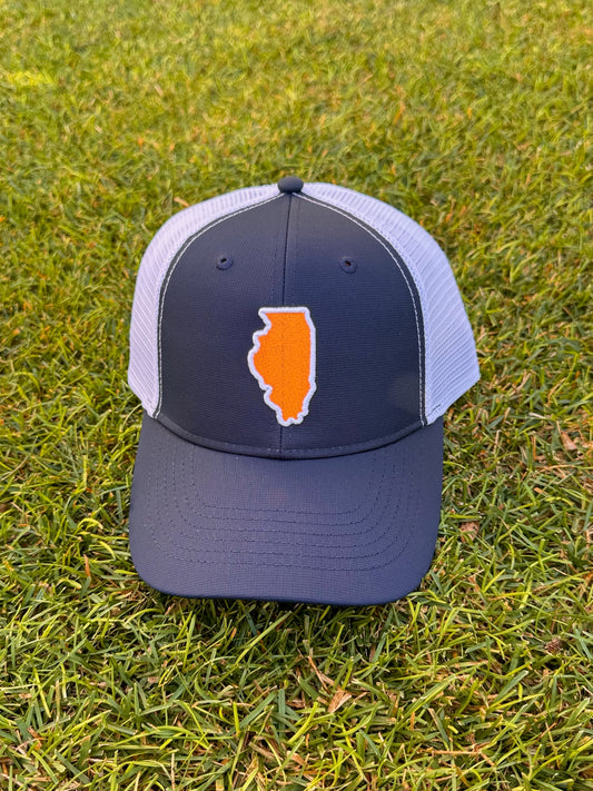 The Orange & Blue State Line Hat - Navy/White