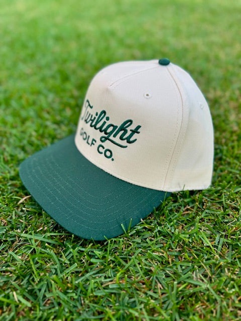 Twilight Golf Script Two Tone - Green/Cream