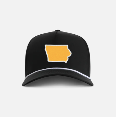 The Black & Gold State Line Hat - Black