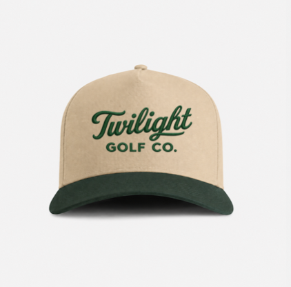 Twilight Golf Script Two Tone - Green/Cream