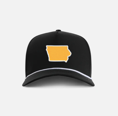 The Black & Gold State Line Hat - Black