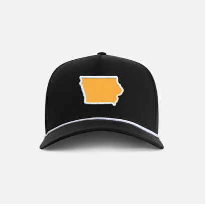 The Black & Gold State Line Hat - Black
