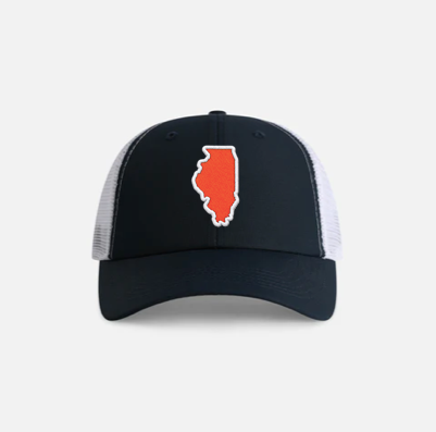 The Orange & Blue State Line Hat - Navy Mesh Back